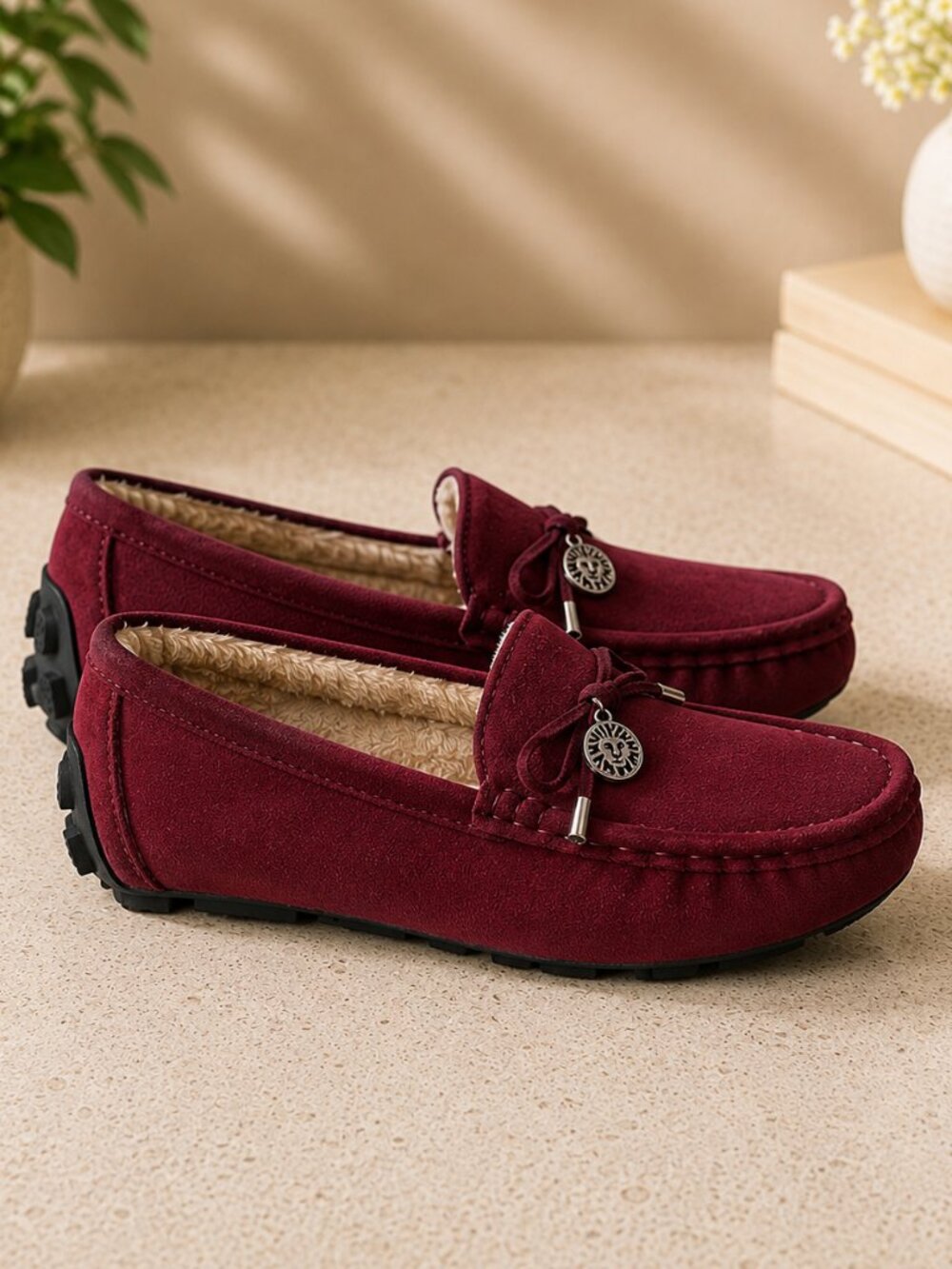 Anne Klein Women's 8.5M Sheree Loafer Mocassin Burgundy Comfort NEW WITH BOX